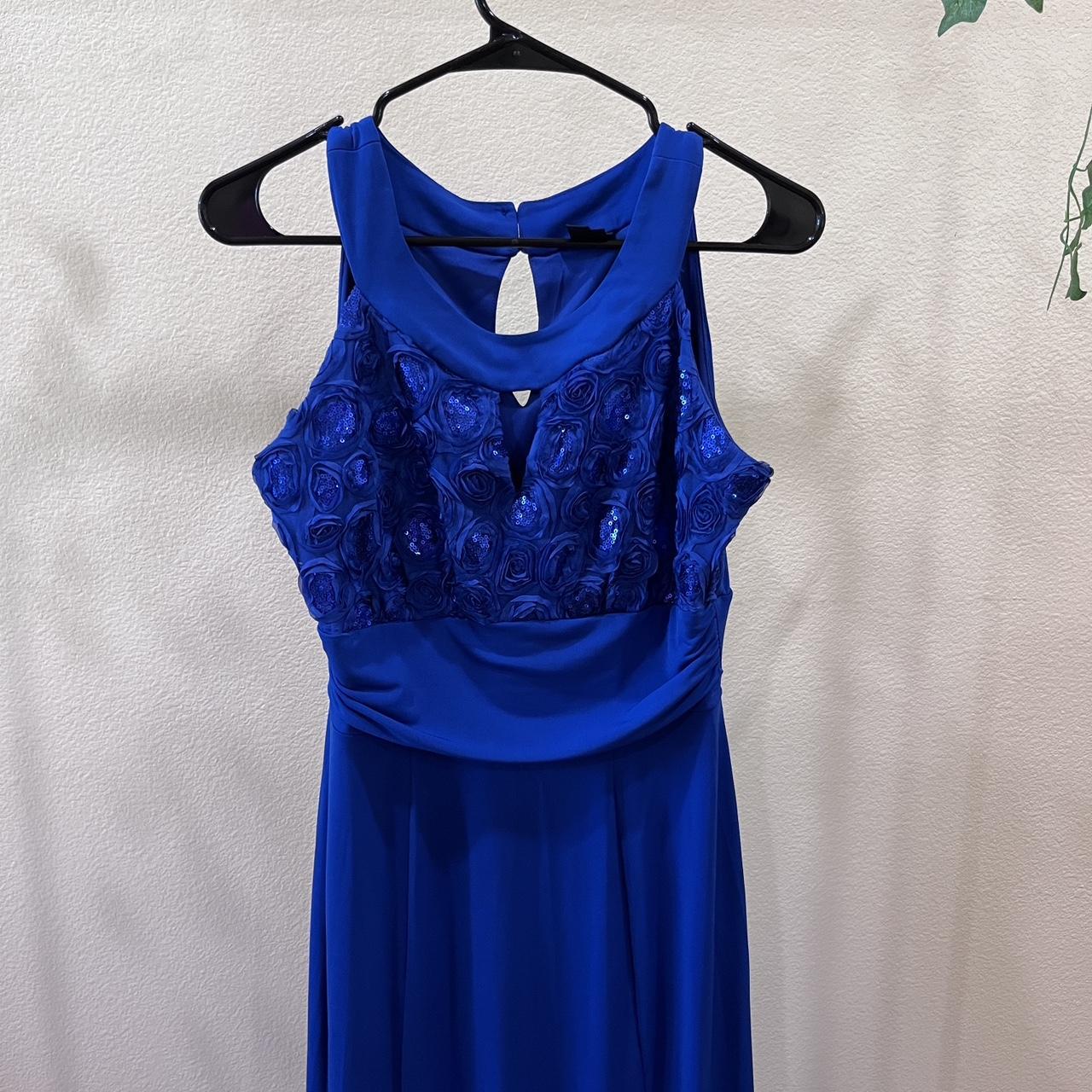 enfocus studio blue formal dress 95% polyester 5%... - Depop