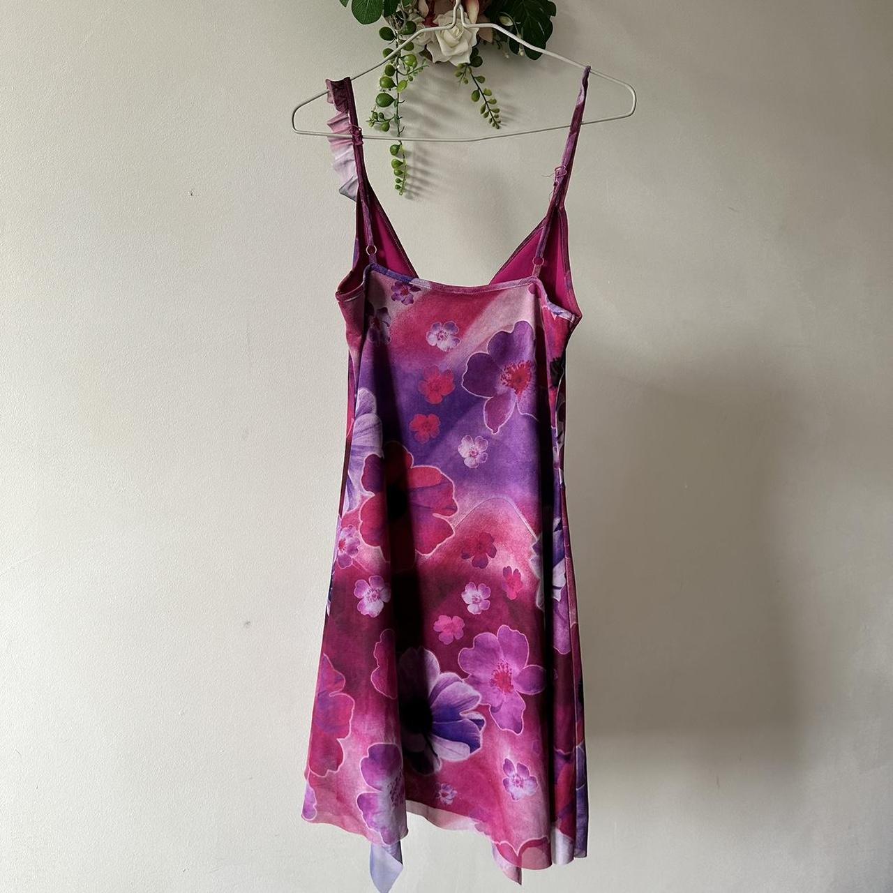 Urban outfitters floral ruched floaty slip... - Depop