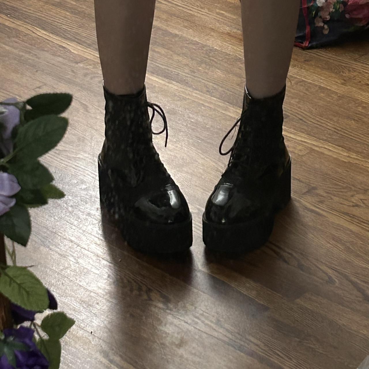 high black combat boots