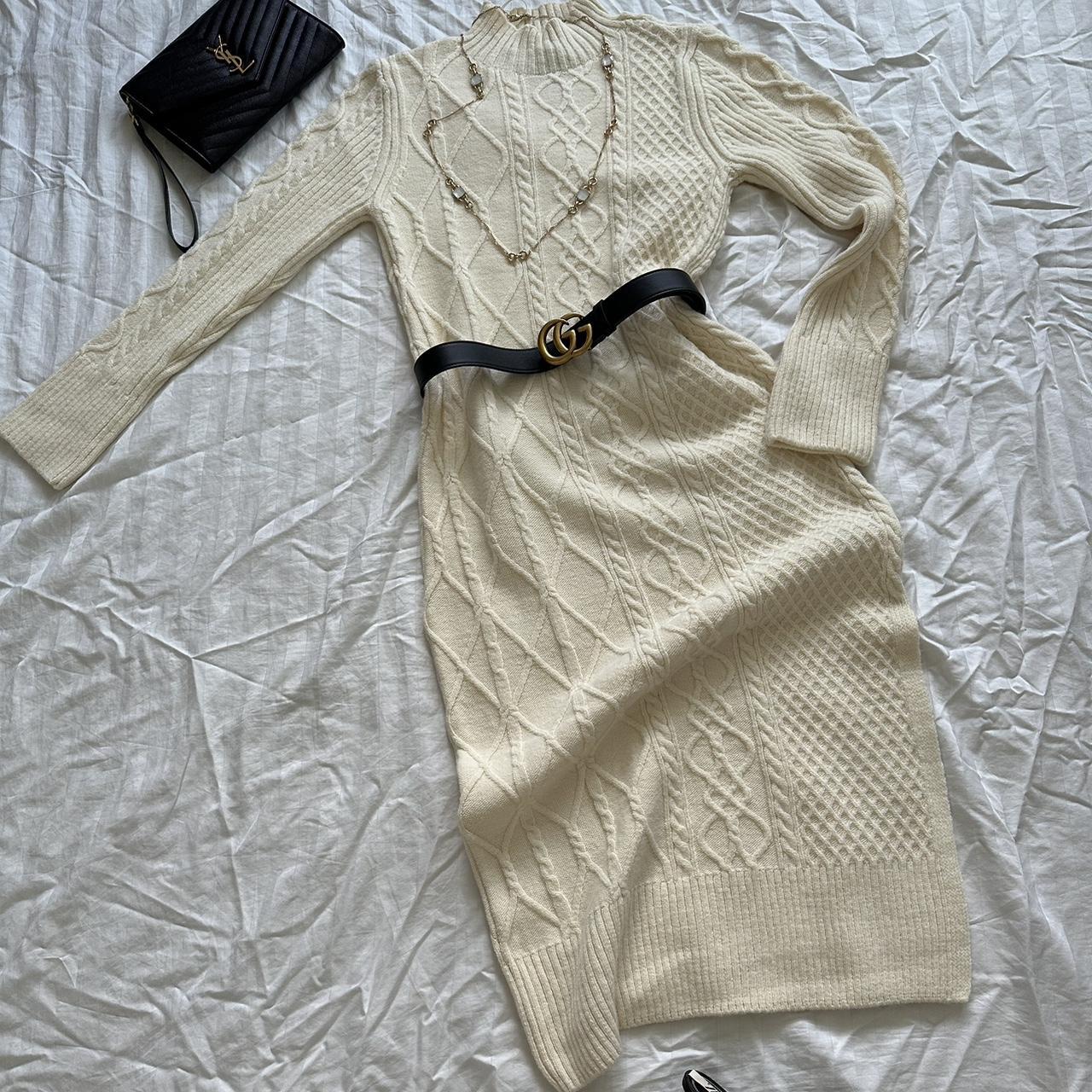 River Island Women's Cream Dress | Depop