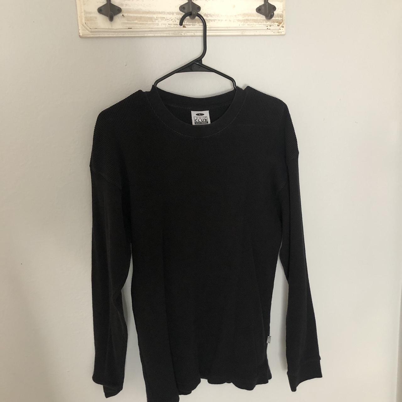 Black heavy weight pro clubs long sleeve sweater - Depop