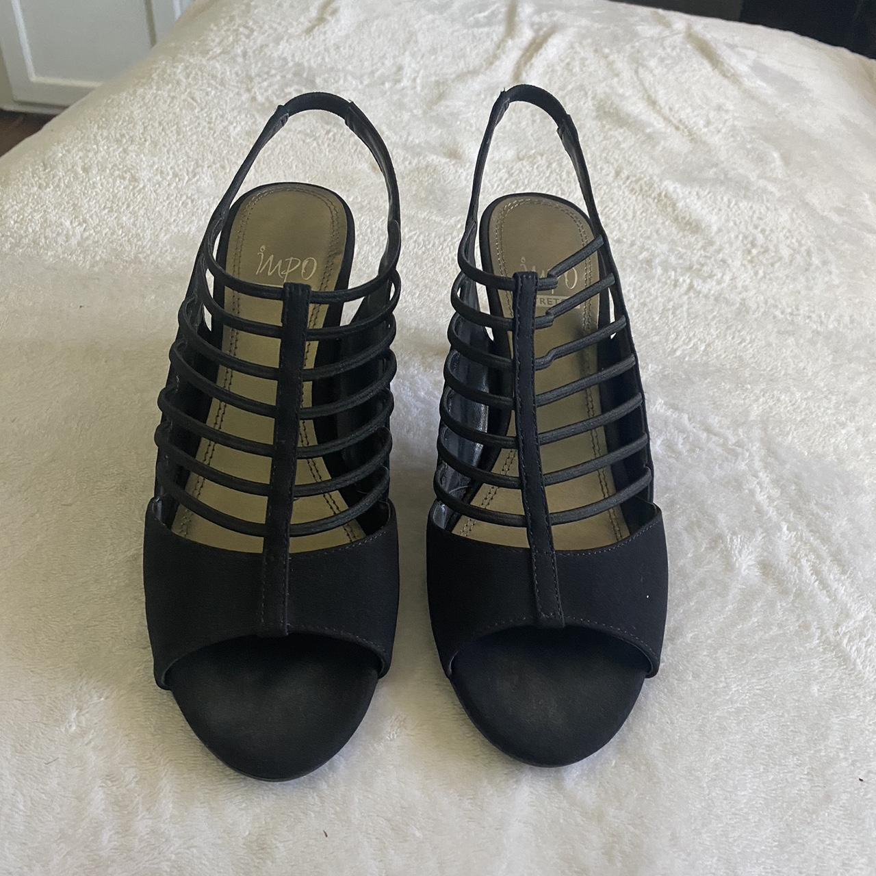 Black kitten heel sales sandals size 8