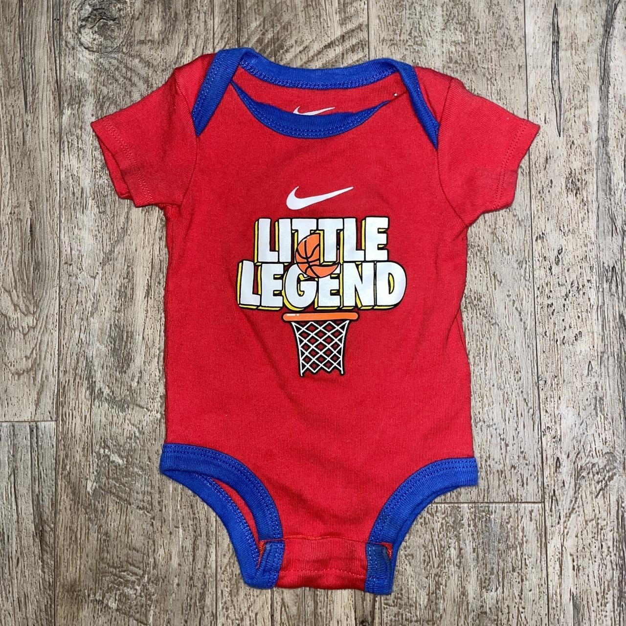 Nike Baby Boy Onesie Little Legend Red 0 6m 100