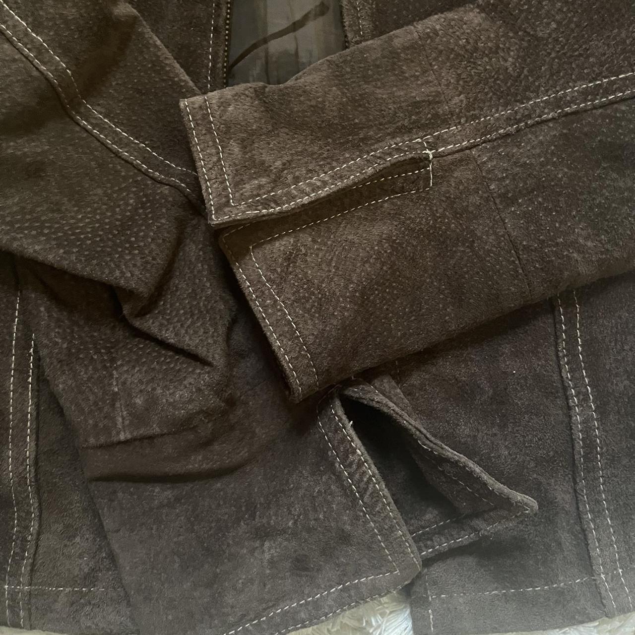 Vintage Brown Leather jacket size: medium brand:... - Depop