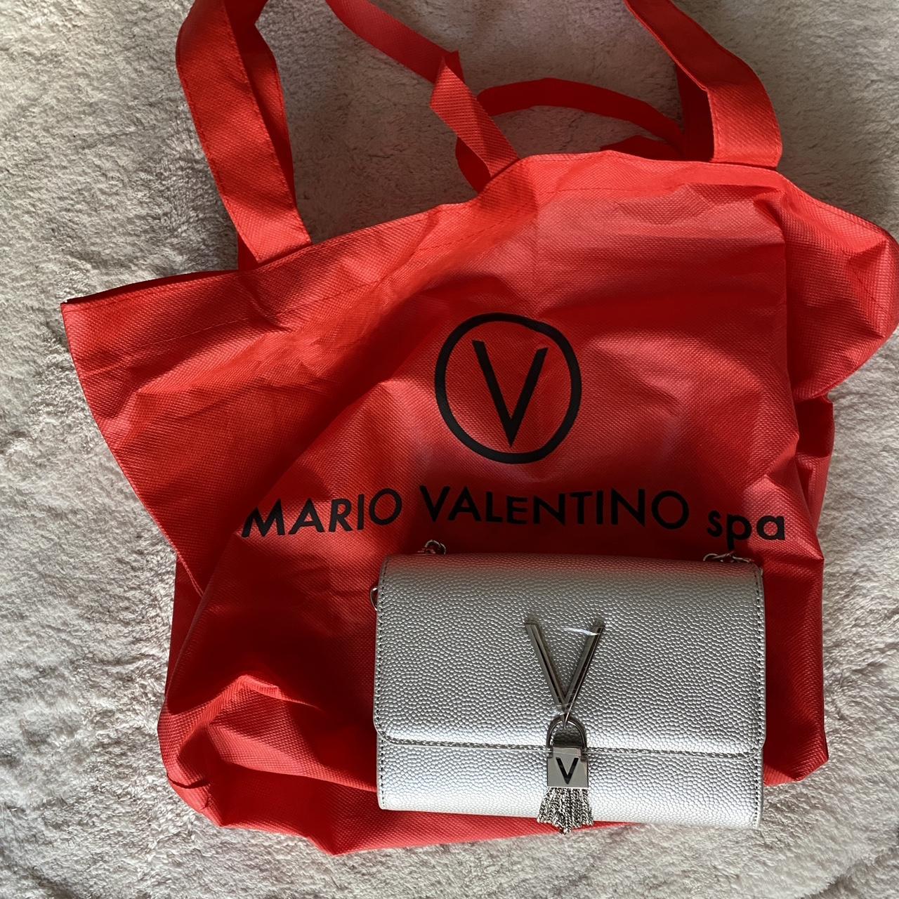 Valentino Bags Divina Chain Shoulder Bag in red. - Depop