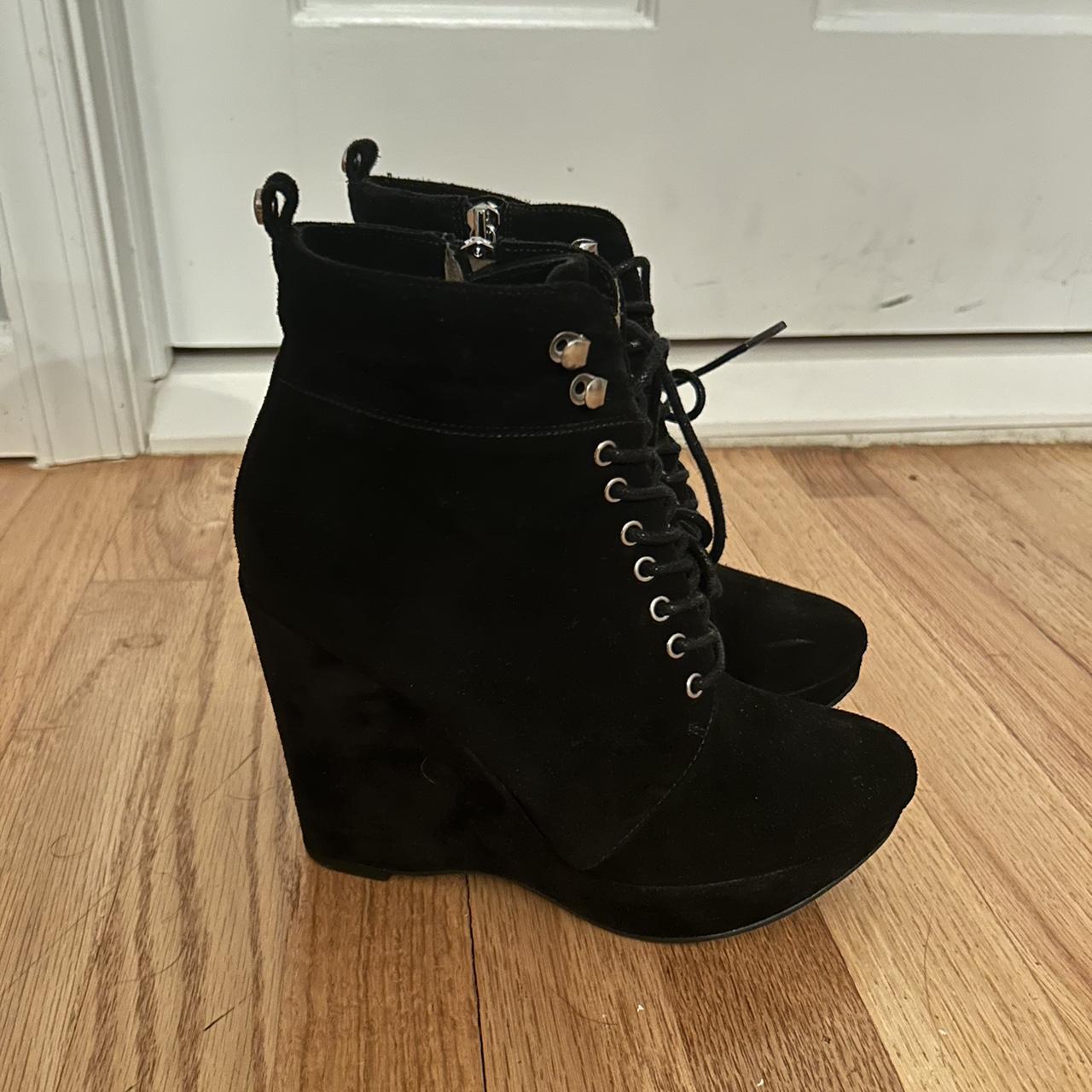 Michael kors suede wedge on sale booties