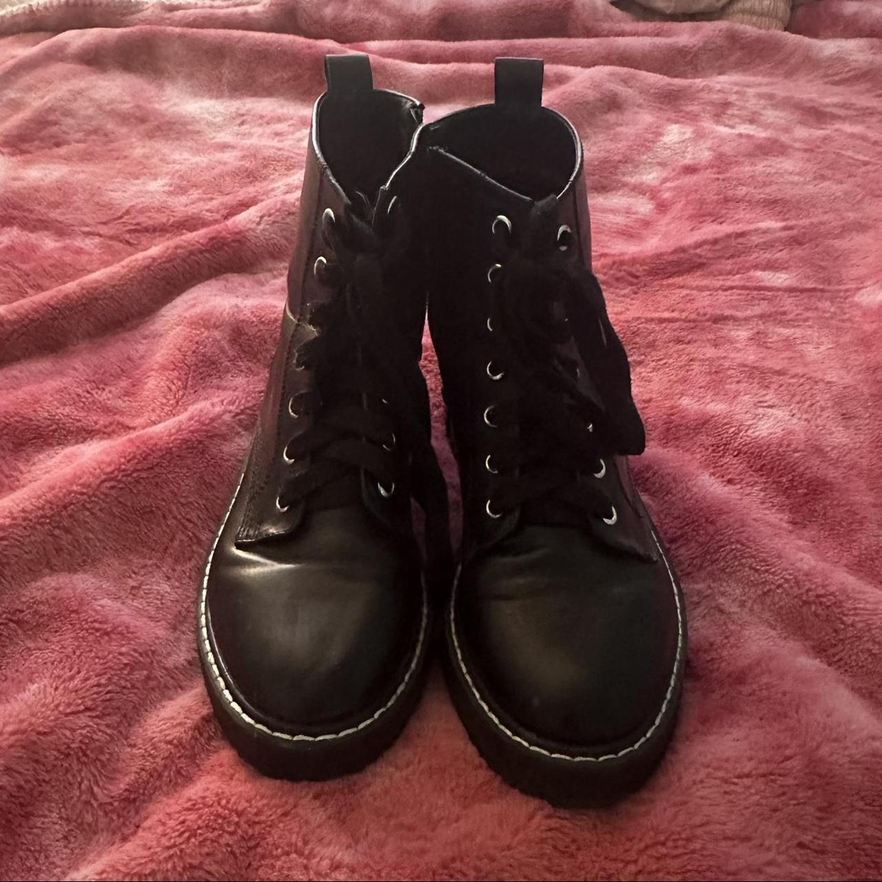 madden girl combat boots black