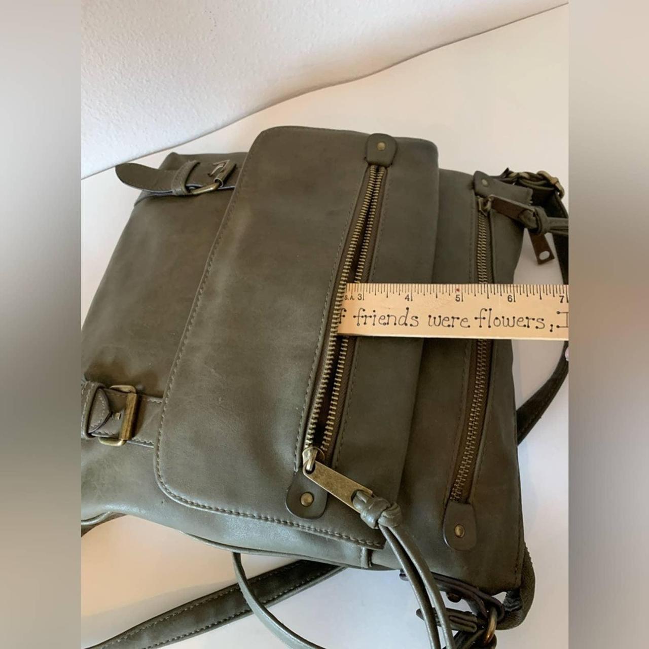 Green quilted faux leather crossbody bag/purse. CLN, - Depop