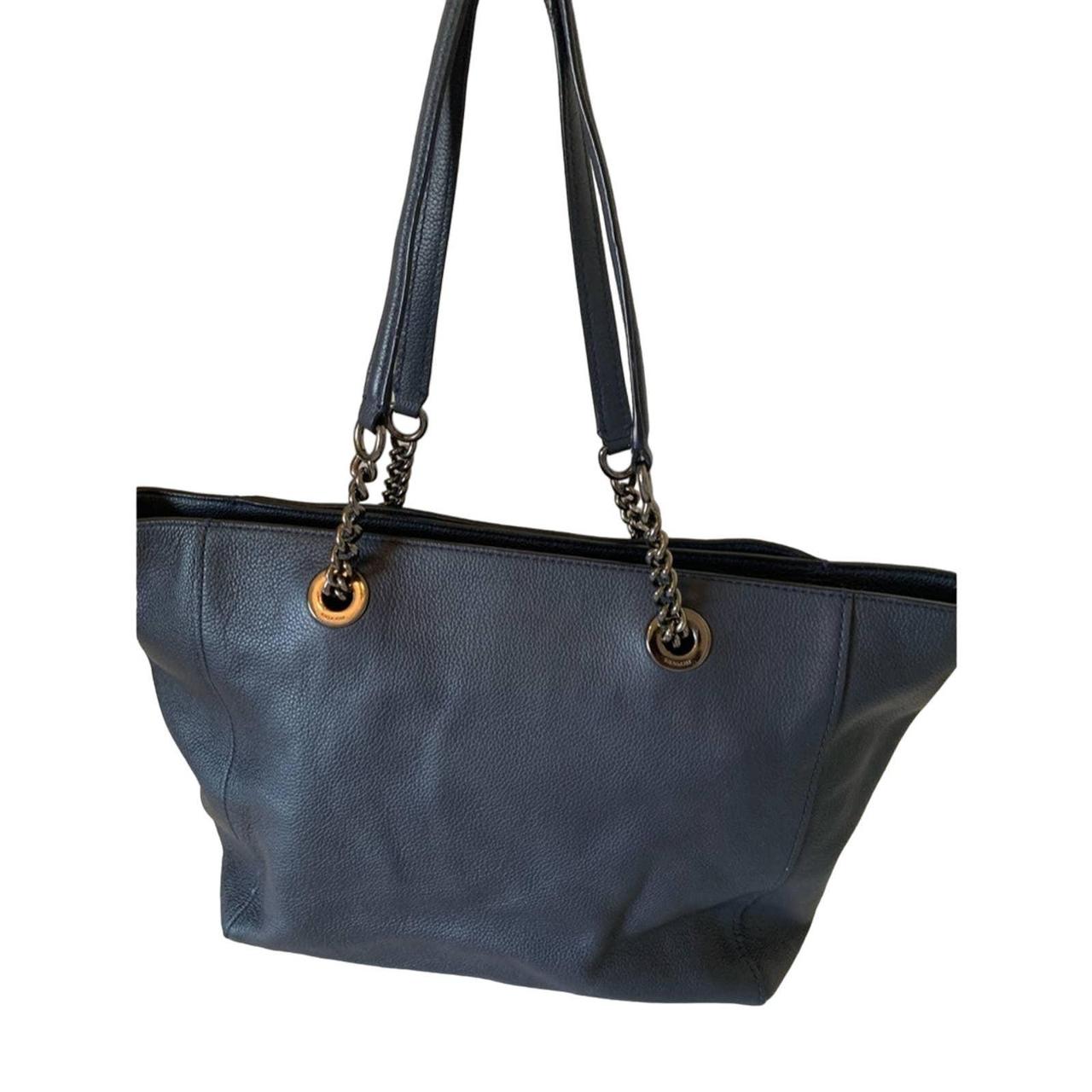 Coach chain leather online tote