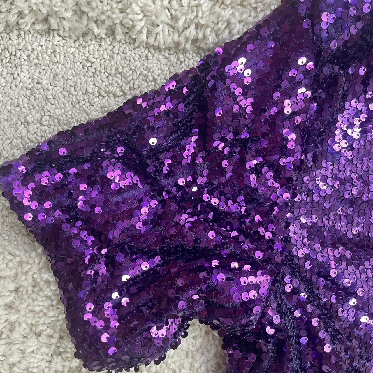 Mini Purple Sequin Dress Worn Once Short Line Of Depop 7241