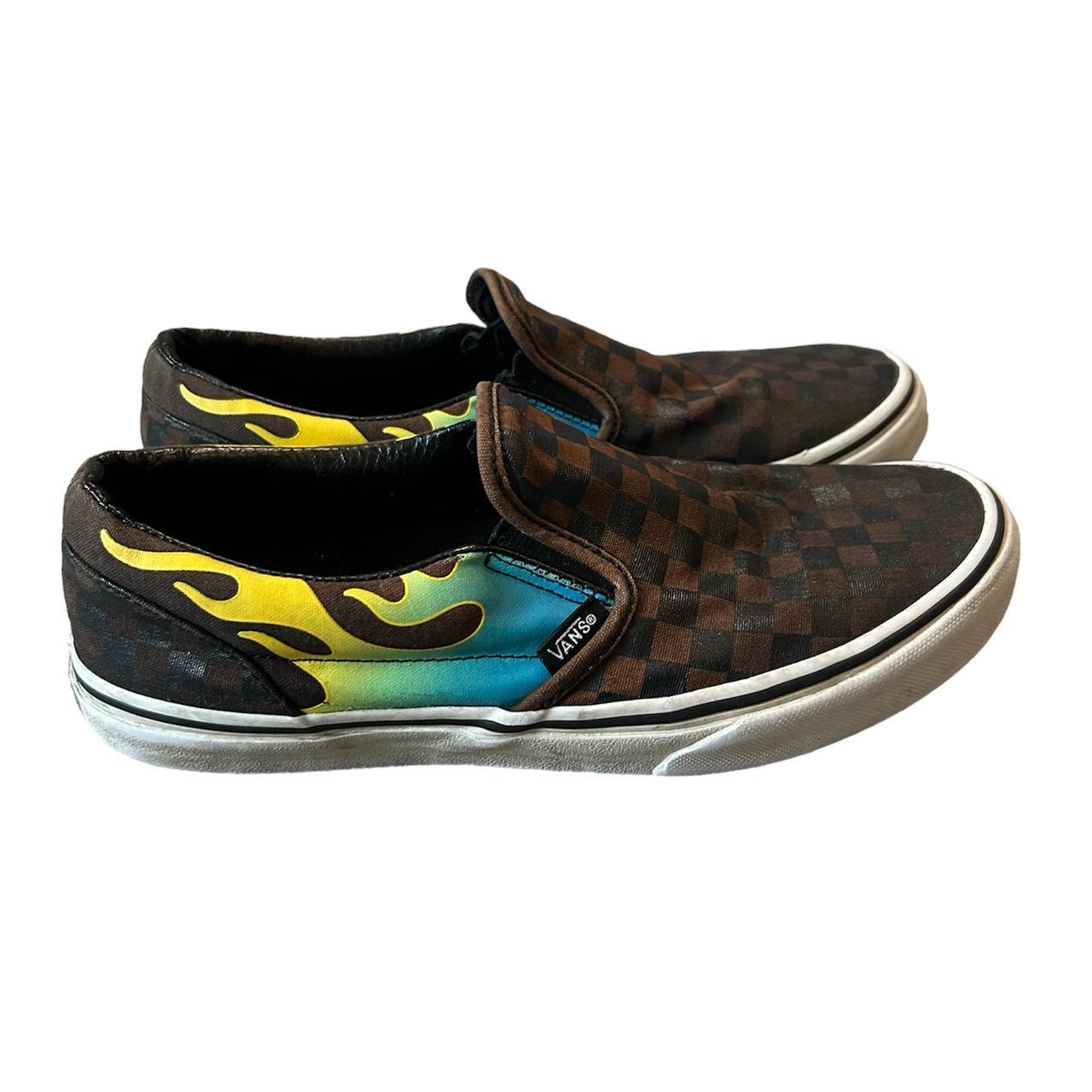 Ombré flamed vans on sale