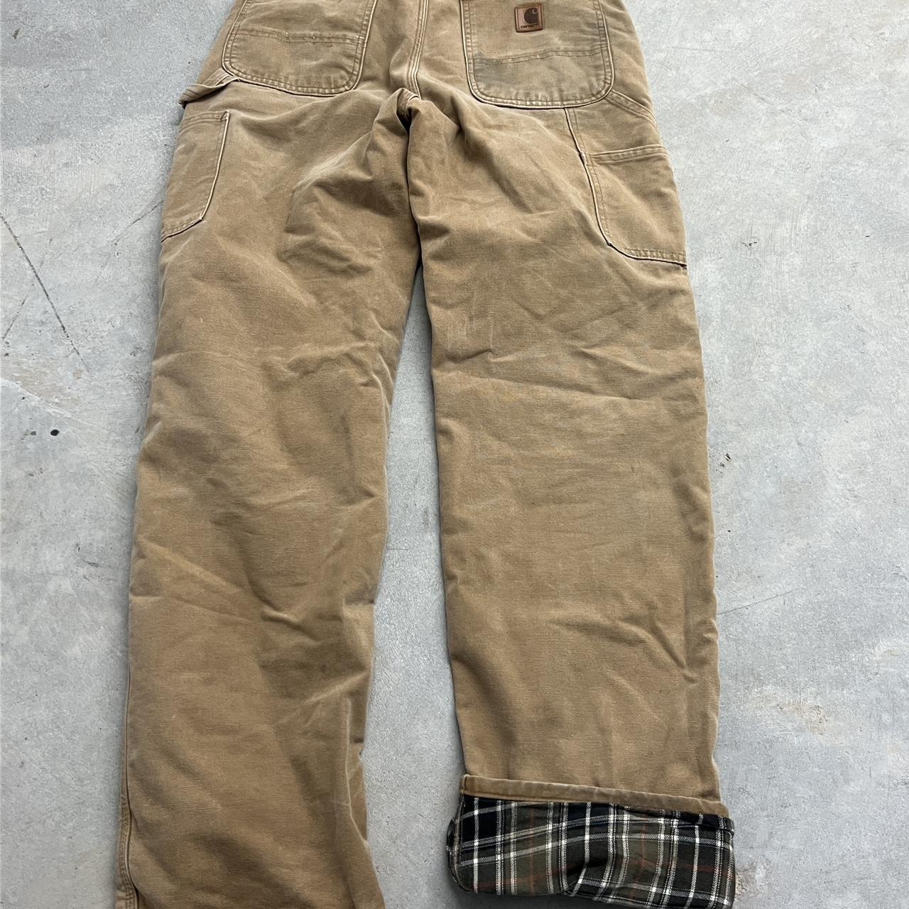 Flannel Lined Carhartt Carpenter Pants 32x36... - Depop