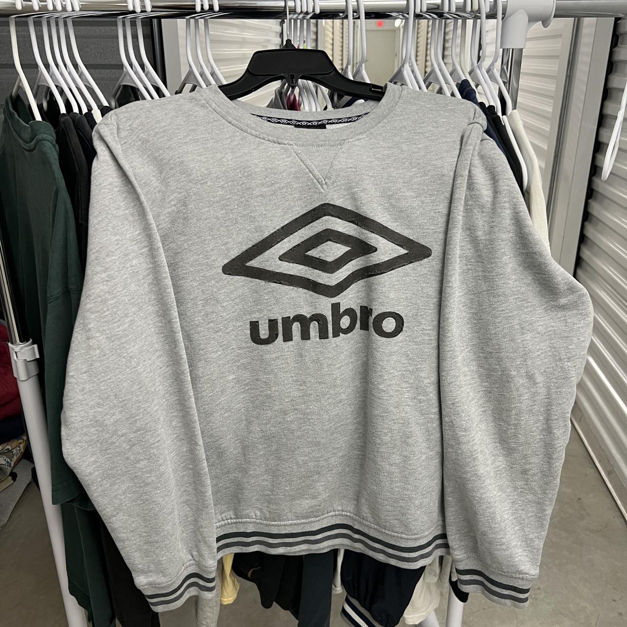 Umbro Crewneck Size Large Front Graphic is Fading - Depop