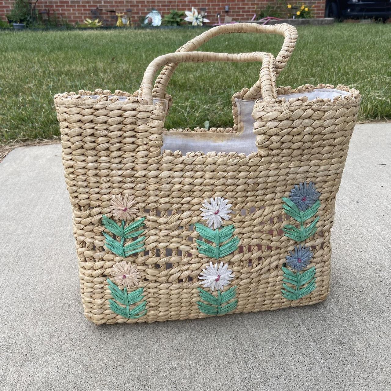 Woven best sale basket purse