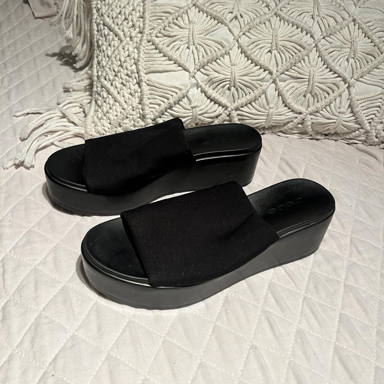 Bebe black hot sale platform sandals