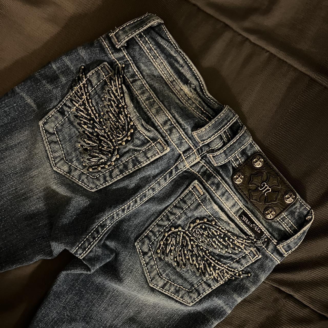 Size Girls Miss Me Jeans With Angel Wings And Depop