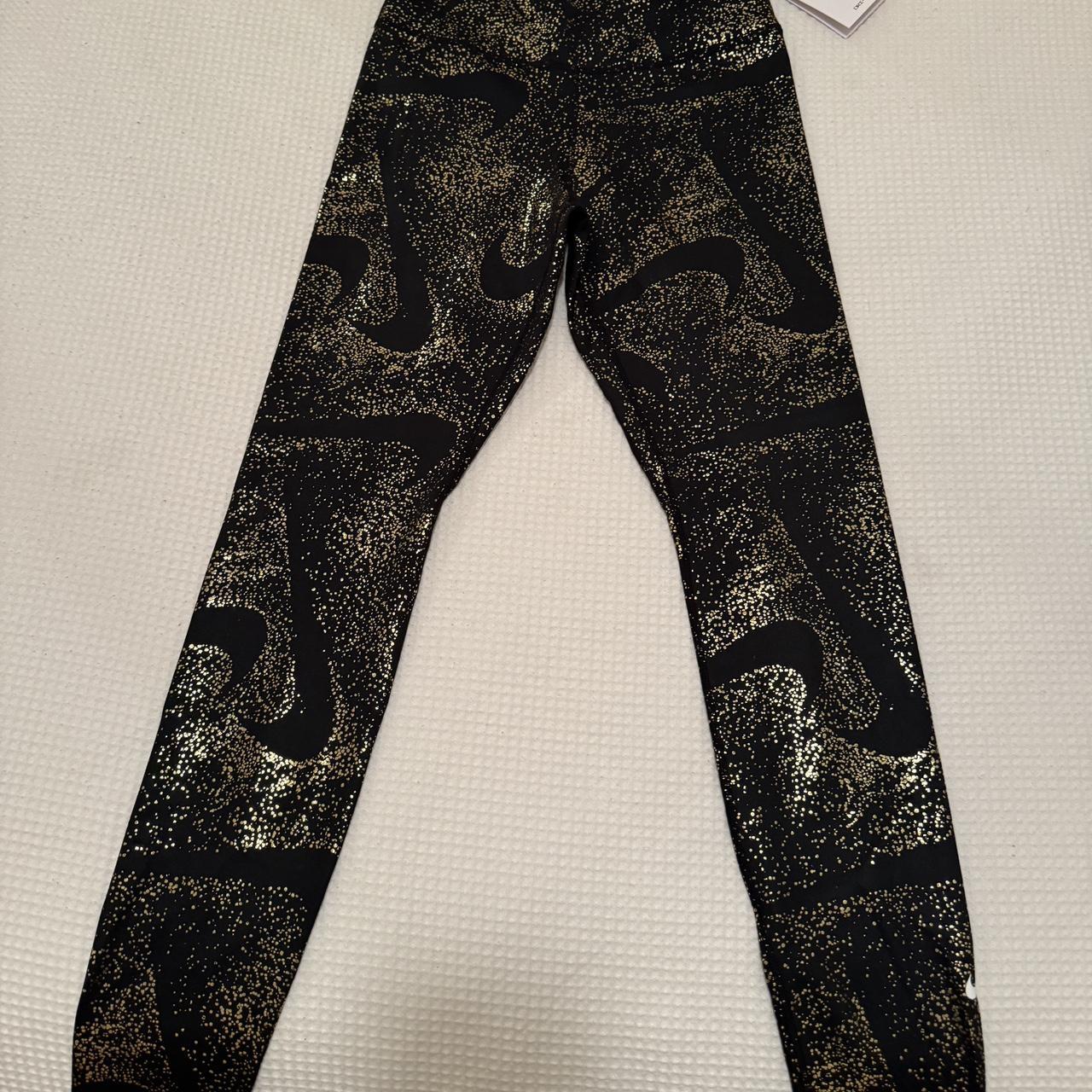 nike gold leggings