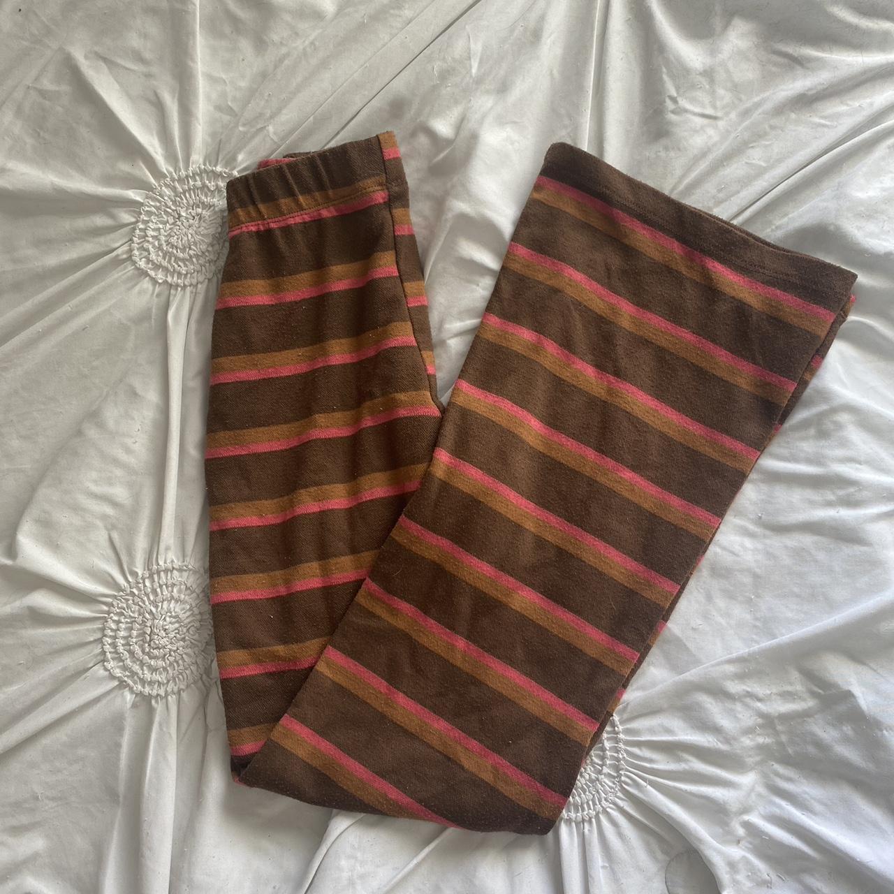 urban outfitters striped flare leggings - Depop