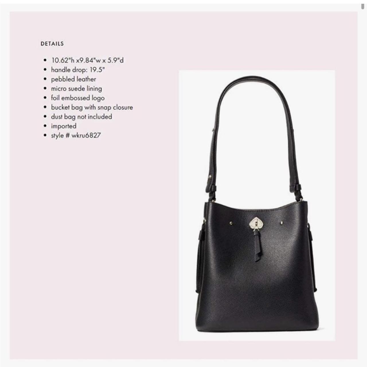 KATE SPADE BLACK BUCKET BAG Description of item in... Depop