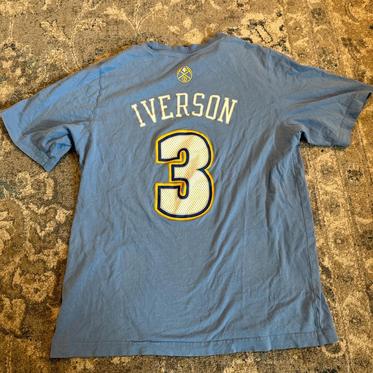 Adidas Denver Nuggets Allen Iverson Jersey Size Large - Depop