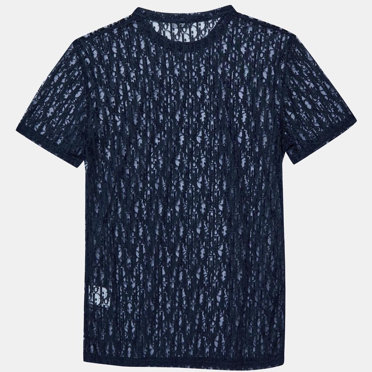 DIOR Tシャツ Dior Homme Navy sheer T-shirt from Dior. Decorated | Depop