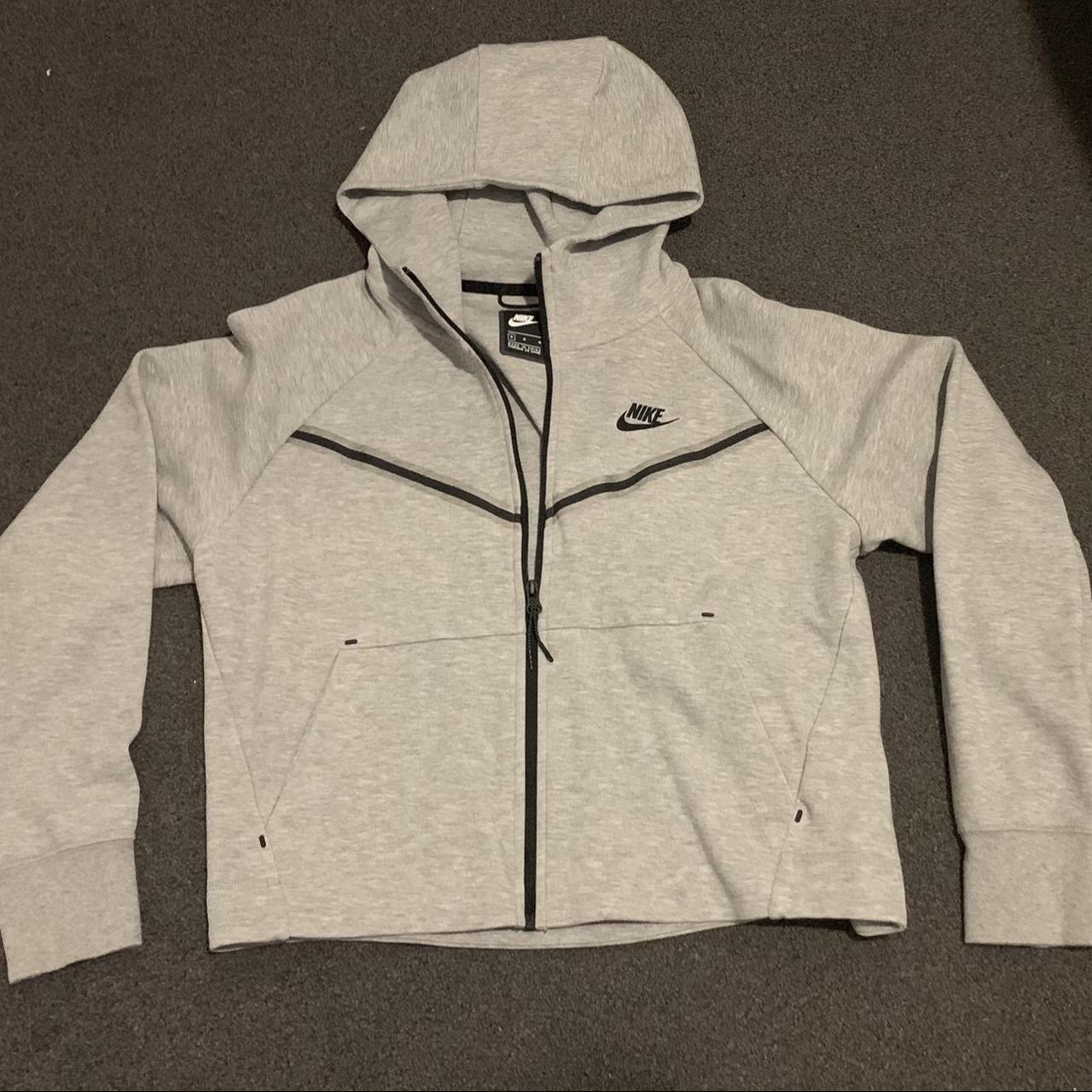 grey nike women’s tech fleece jumper worn once... - Depop