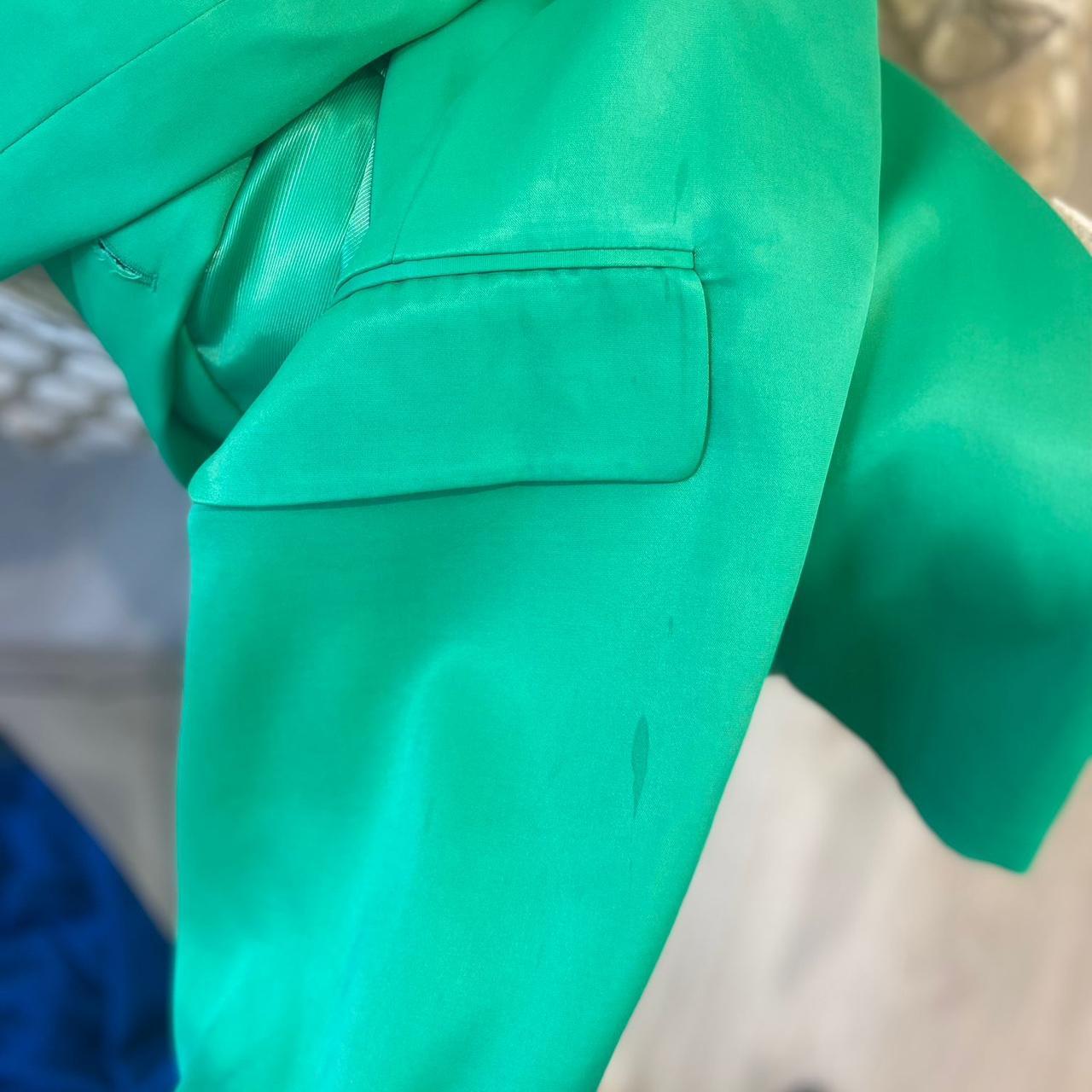 Zara emerald green blazer size S *small water mark... Depop