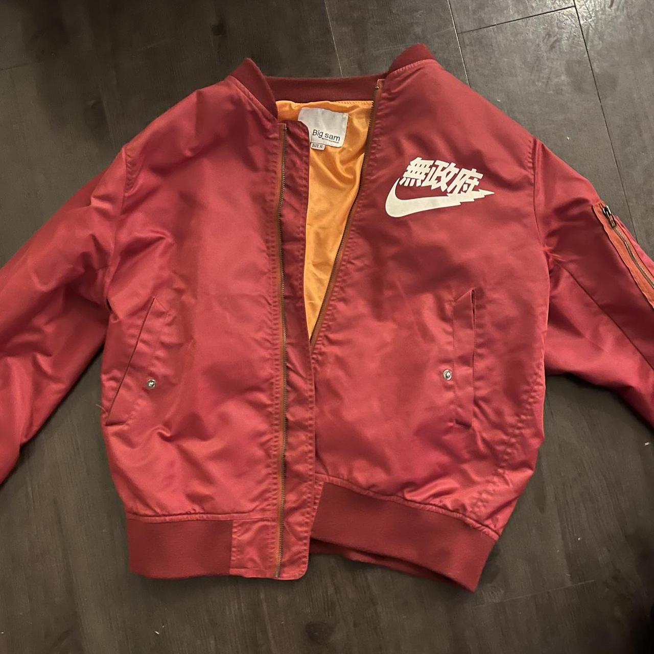 Big Sam Nike bomber jacket tokyo. Says xl but it s. Depop