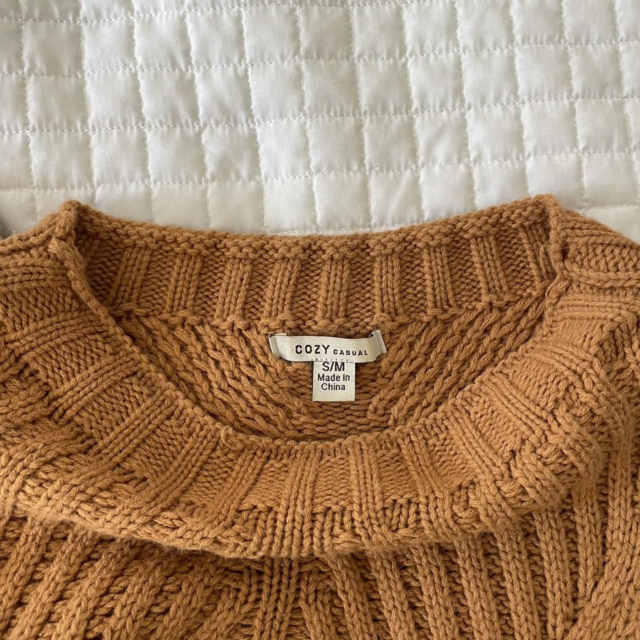 Burnt orange off the shoulder sweater. S/M - Depop