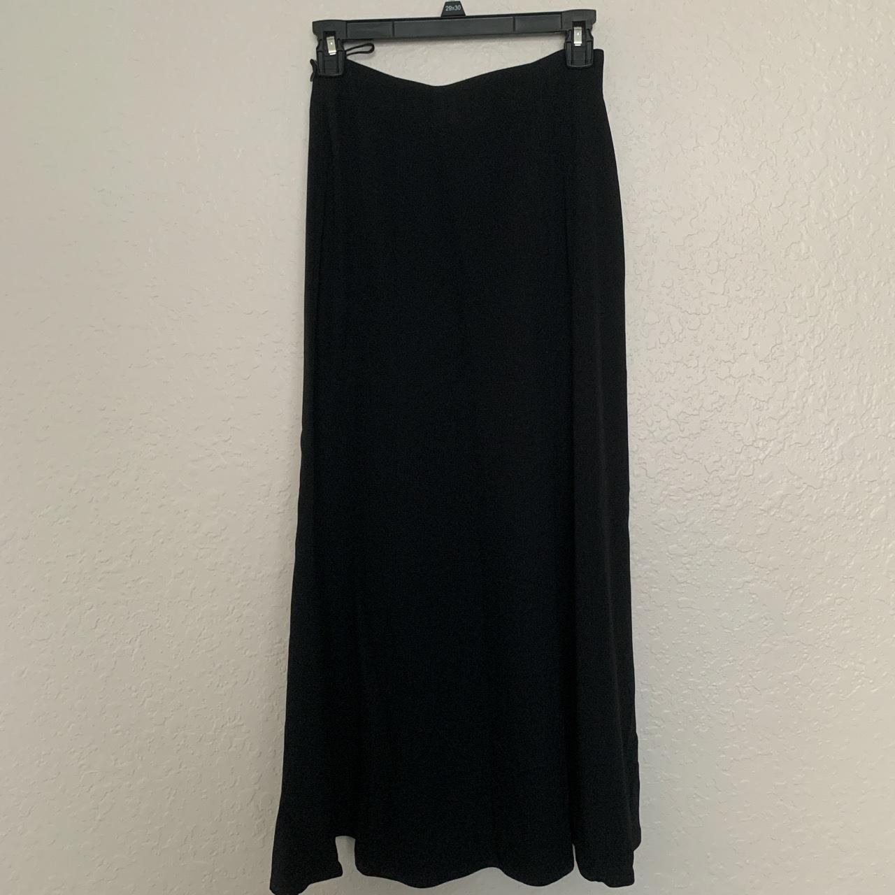 Vintage 90”s Moschino black skirt with cross cross... - Depop