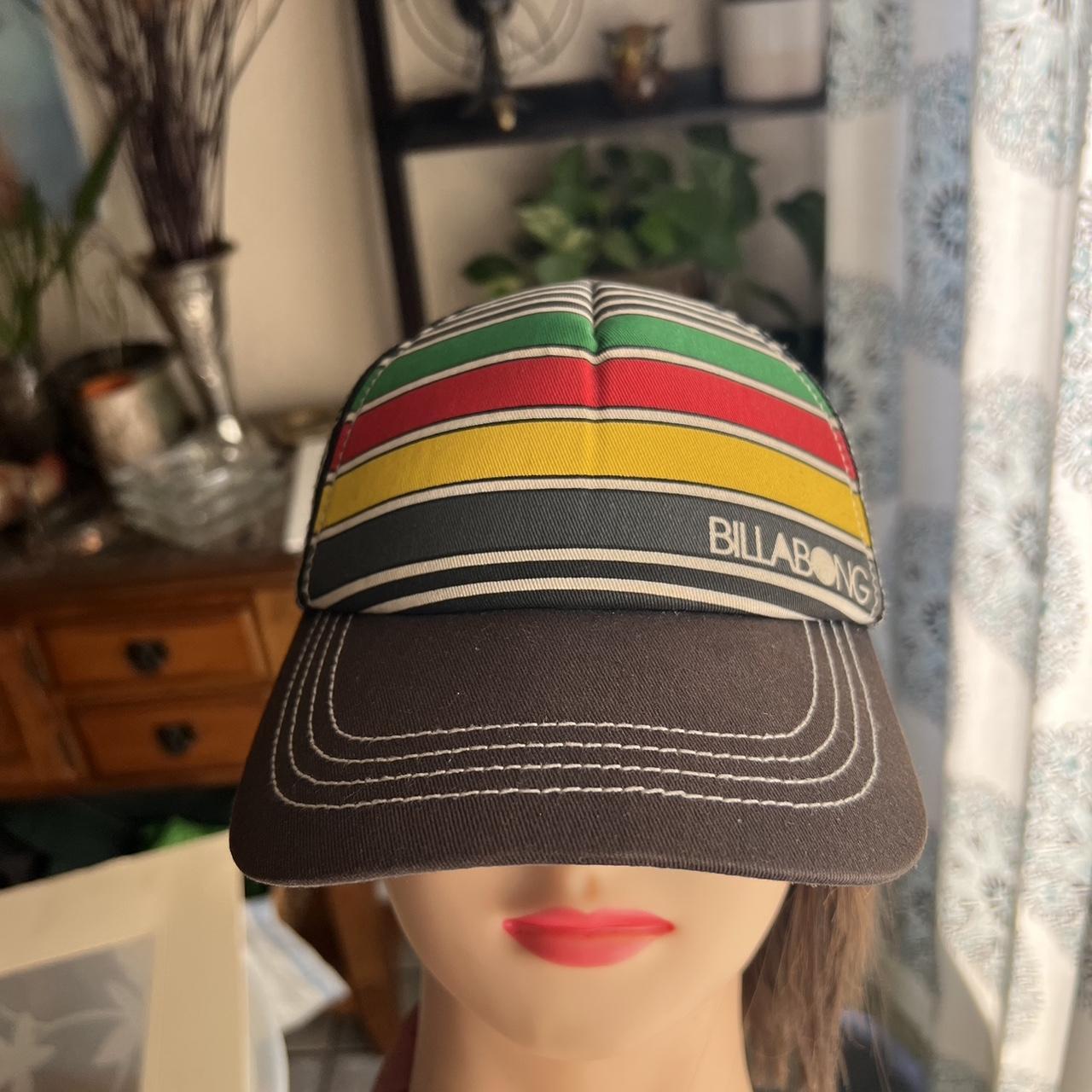 Old School Billabong Rasta Positive Vibes Trucker - Depop