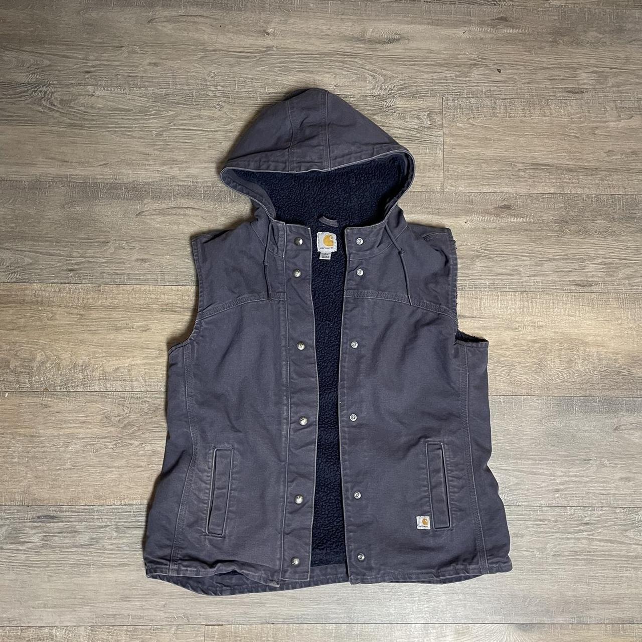 ️ Women’s Carhartt Hooded Vest with Sherpa inner... - Depop