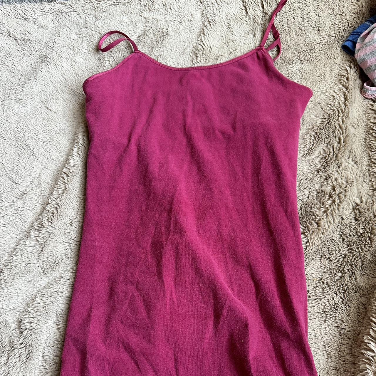 Y2k burgundy cami top Size S Brand No Boundaries... - Depop