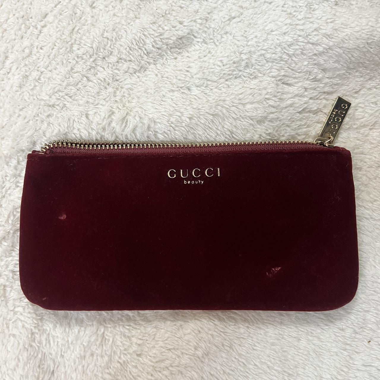 Gucci beauty mini cosmetic bag *2 small stains on - Depop