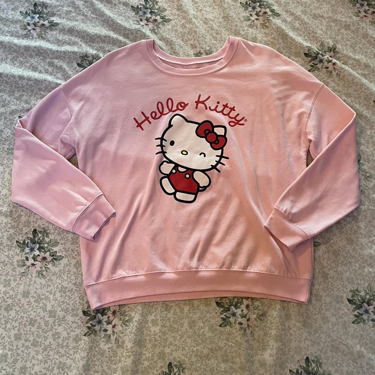 Pink Hello Kitty Sanrio Crewneck Sweatshirt Sz... - Depop