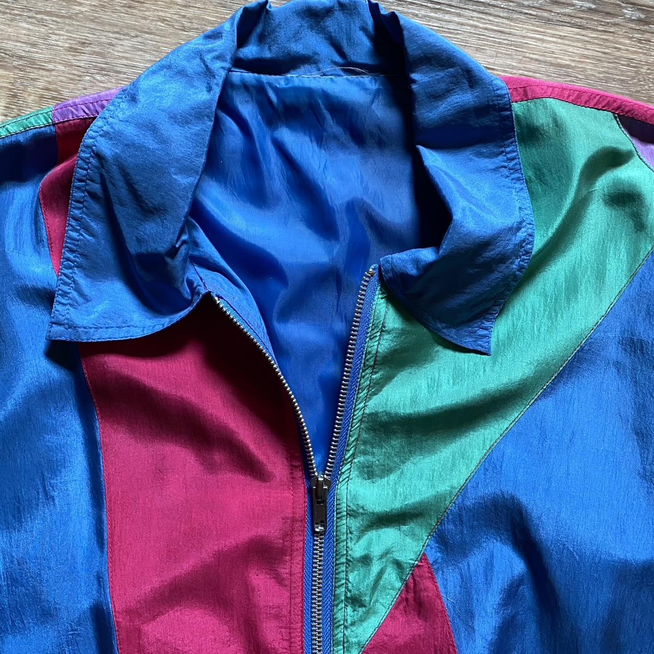 Vintage 80s Windbreaker jacket , Colorblock pattern
