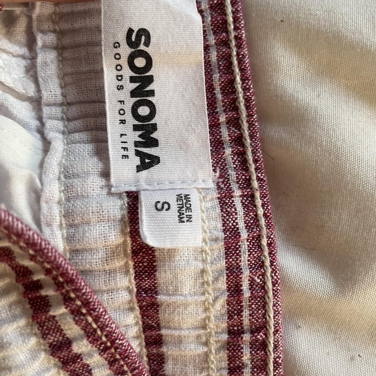 size small sonoma shorts , red and white stripes:)