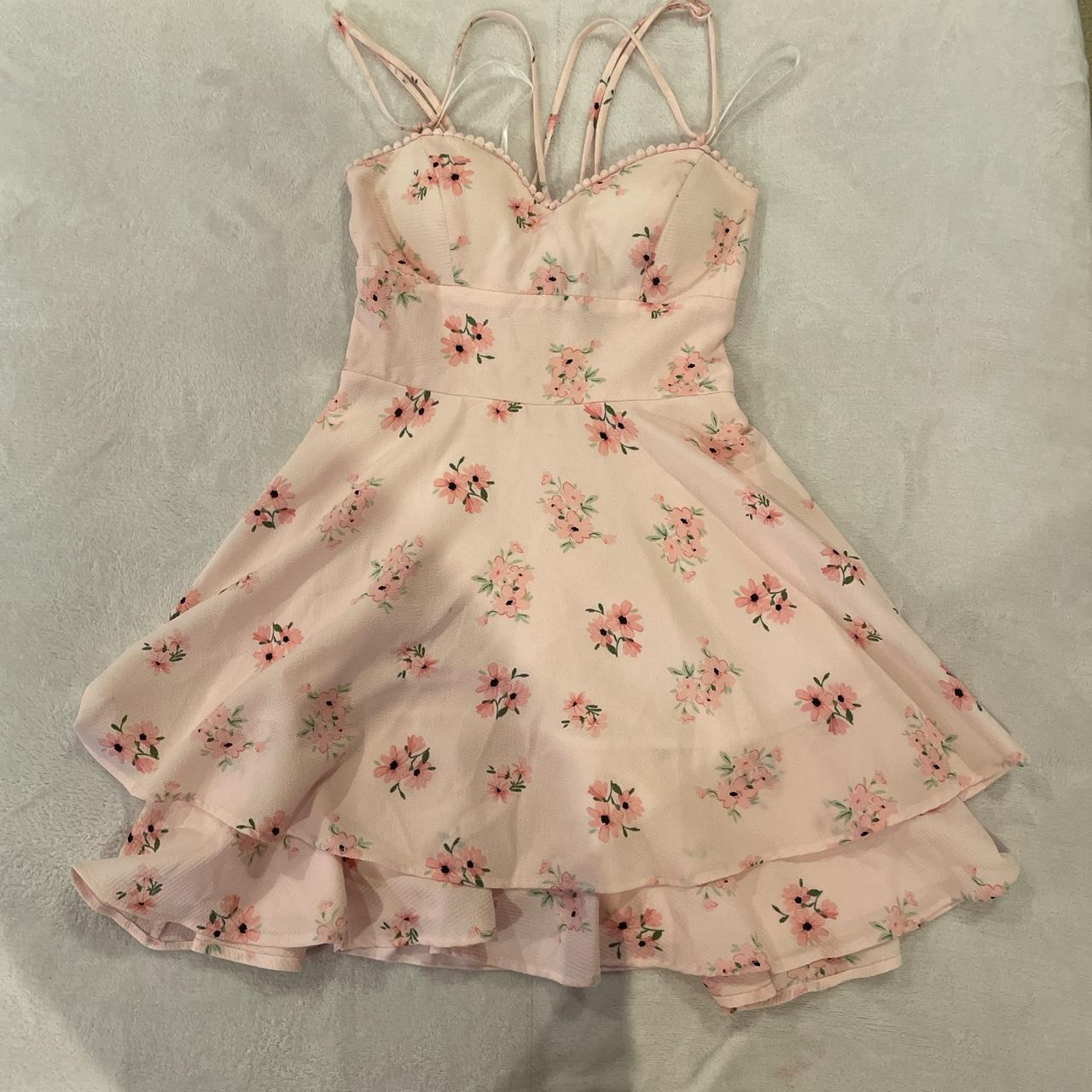 Macy’s pink dress This dress was originally about... Depop