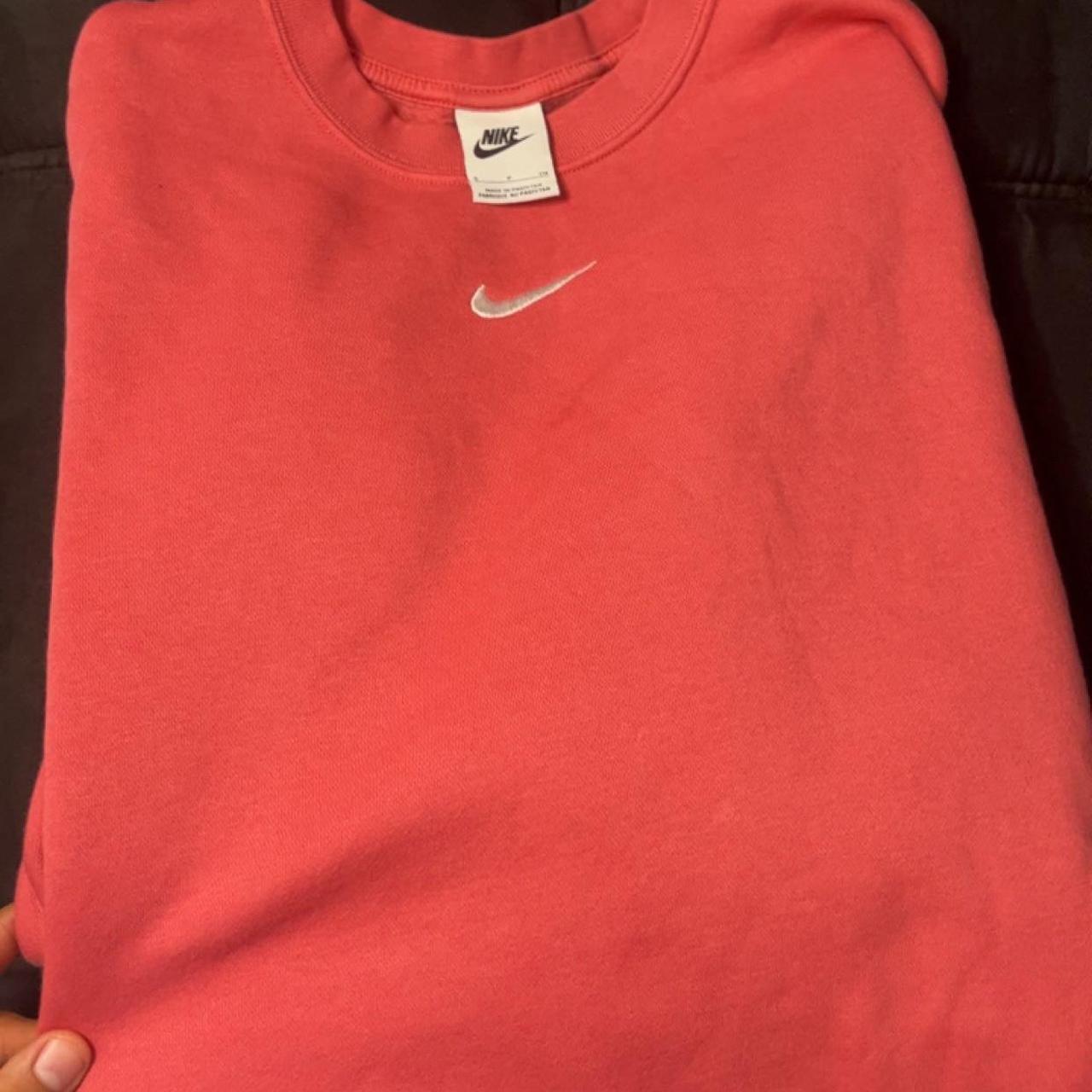 mens pink nike crew sweatshirt