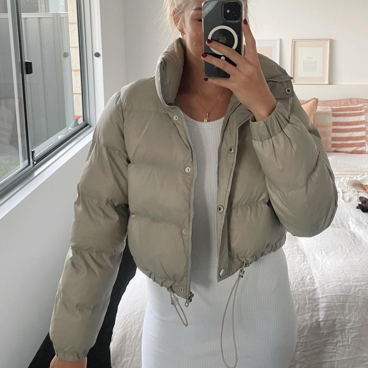 Luvalot Cream/Beige Puffer Jacket Size 8 Perfect... Depop