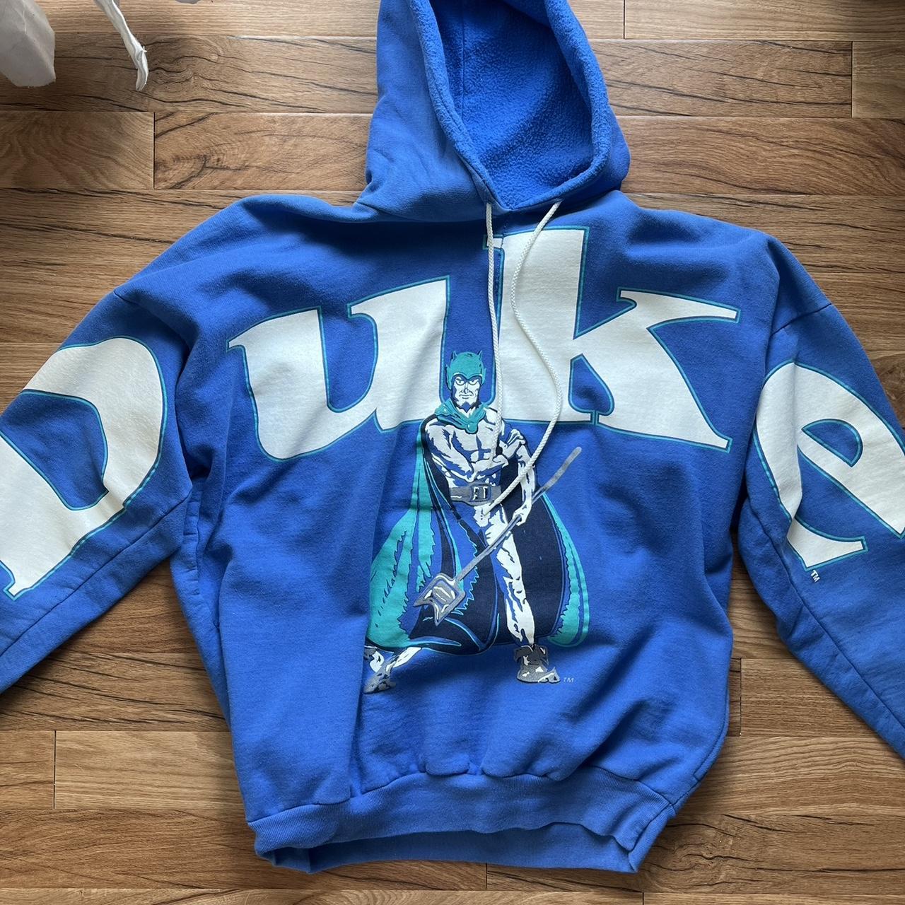 Vintage duke hoodie Center chest had material cut. Depop