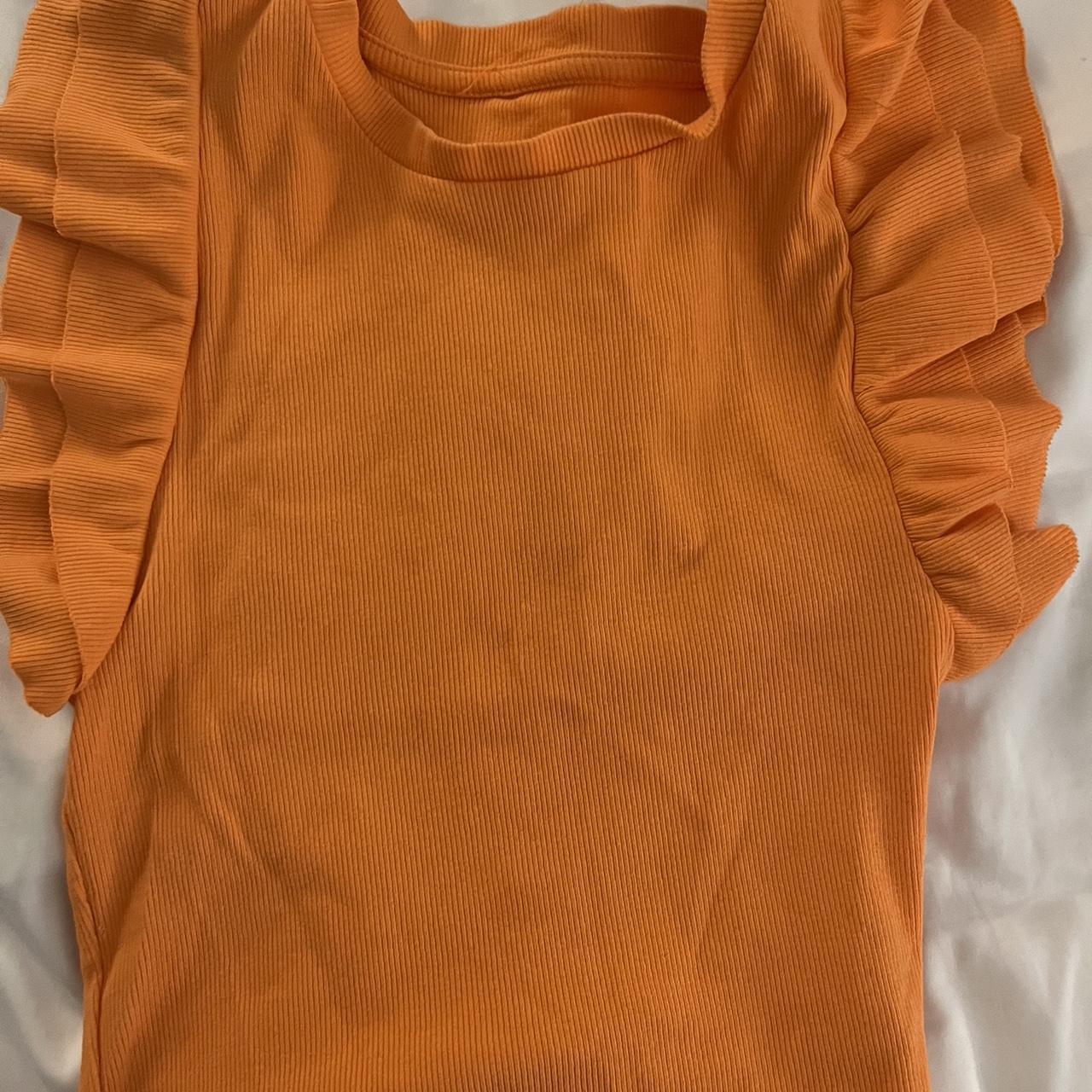 Ruffled sleeve Zara top Size S Depop