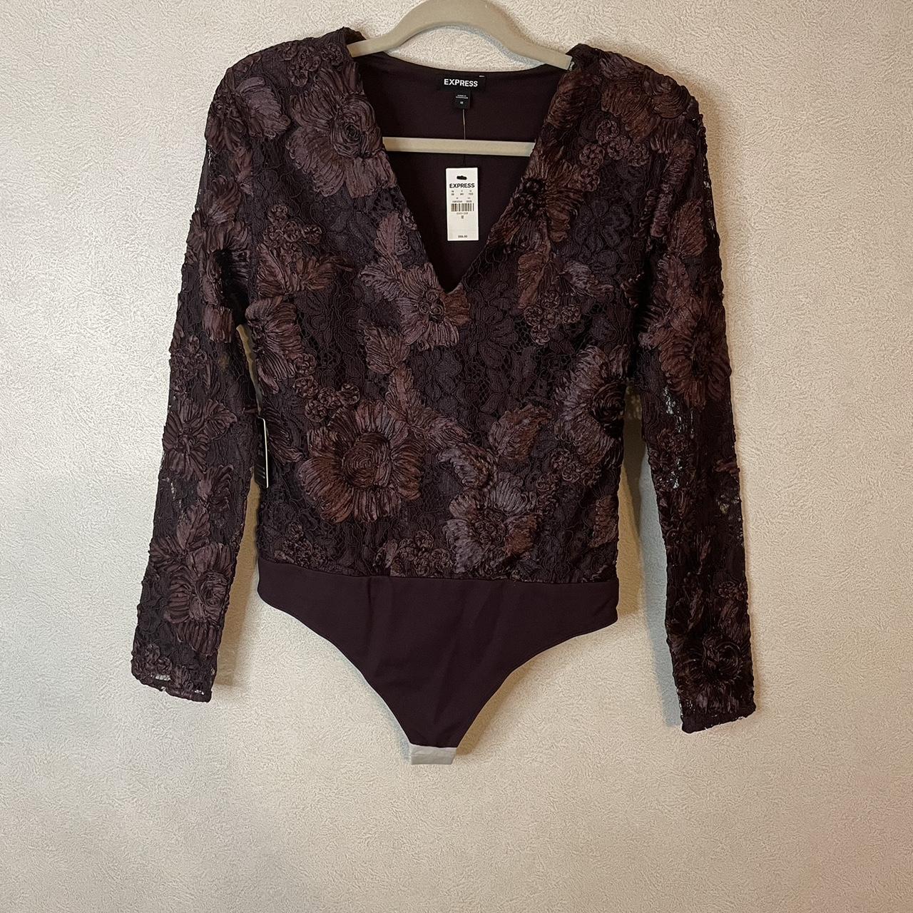 floral-lace detail bodysuit