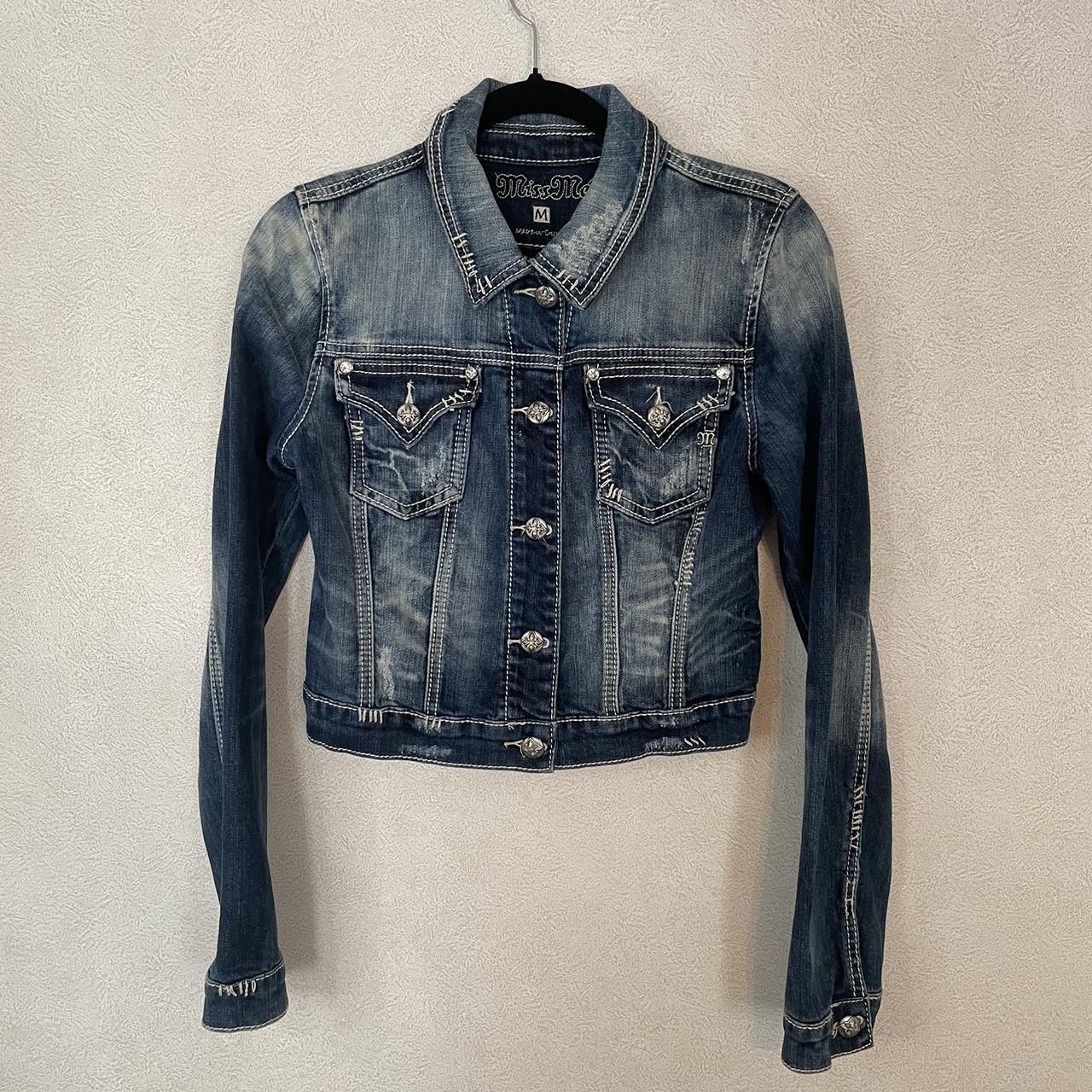 Miss Me cropped denim jacket. Not lined. No flaws or... - Depop