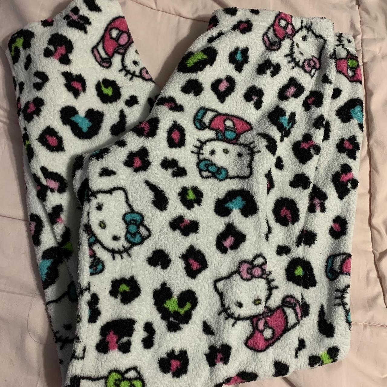 Rainbow cheetah print hello Kitty pj pants A... - Depop