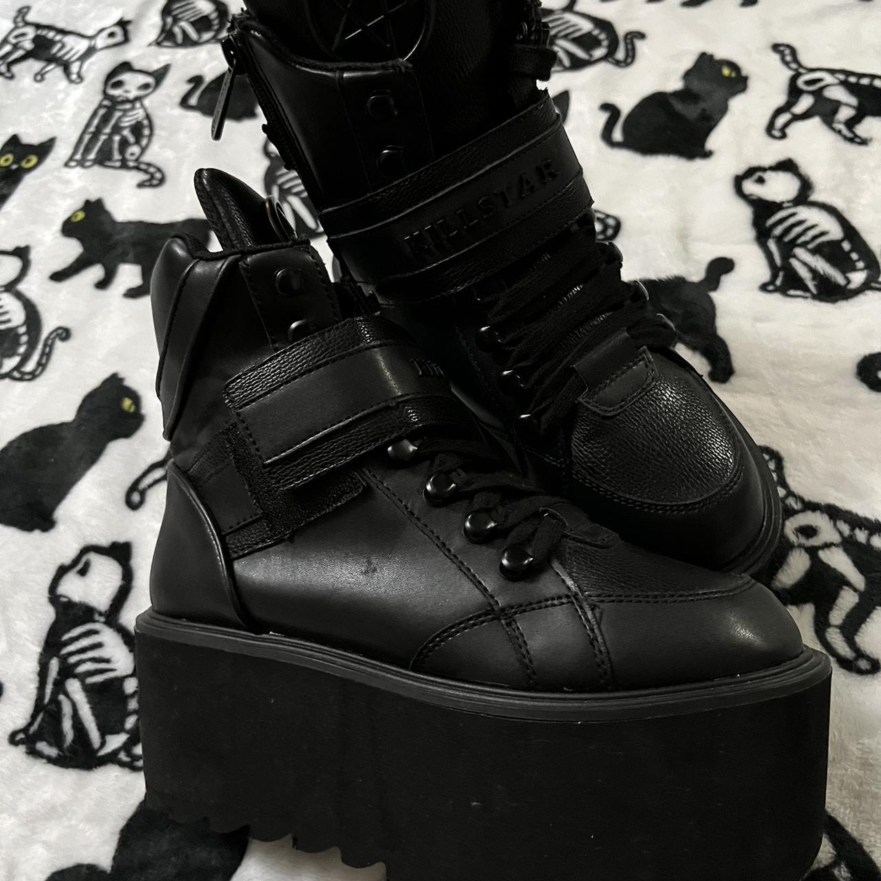 Killstar pentagram platform sneakers. Size 5. Good... - Depop