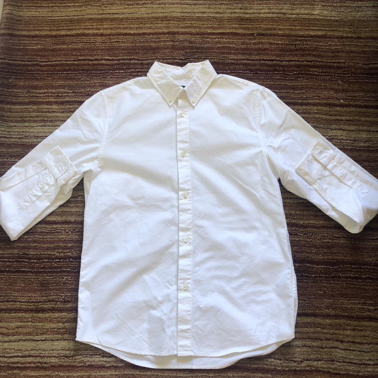 APC Plain White Button Down Shirt size M Casual... - Depop