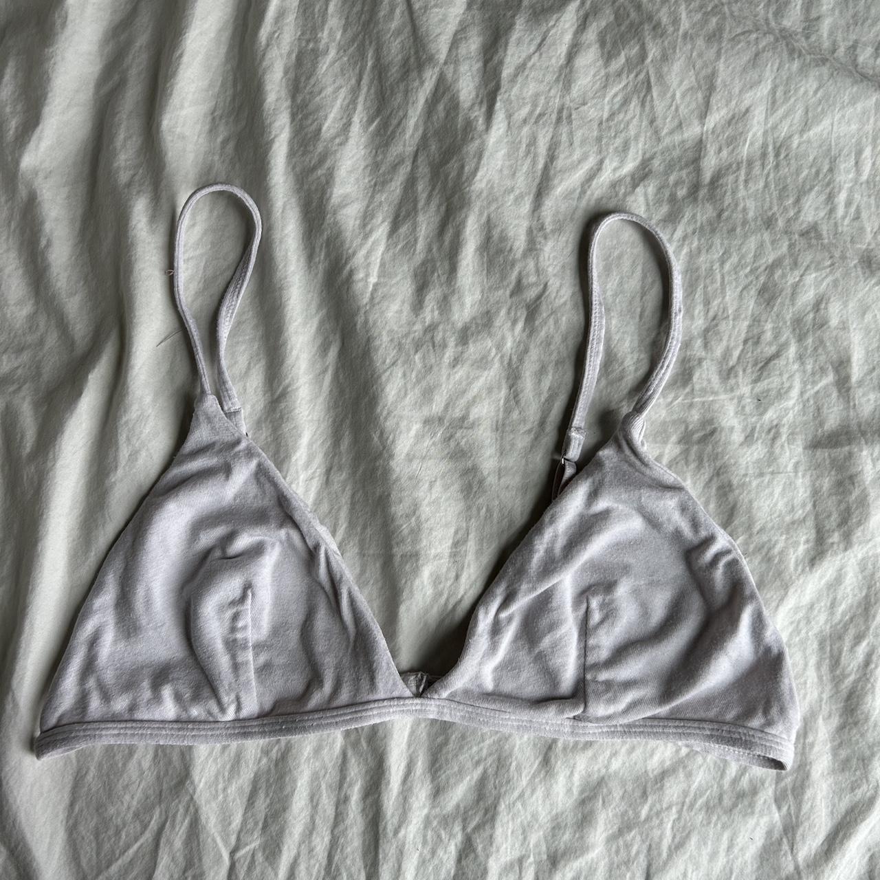 white bra * straps white pad less bra * adjustable... Depop