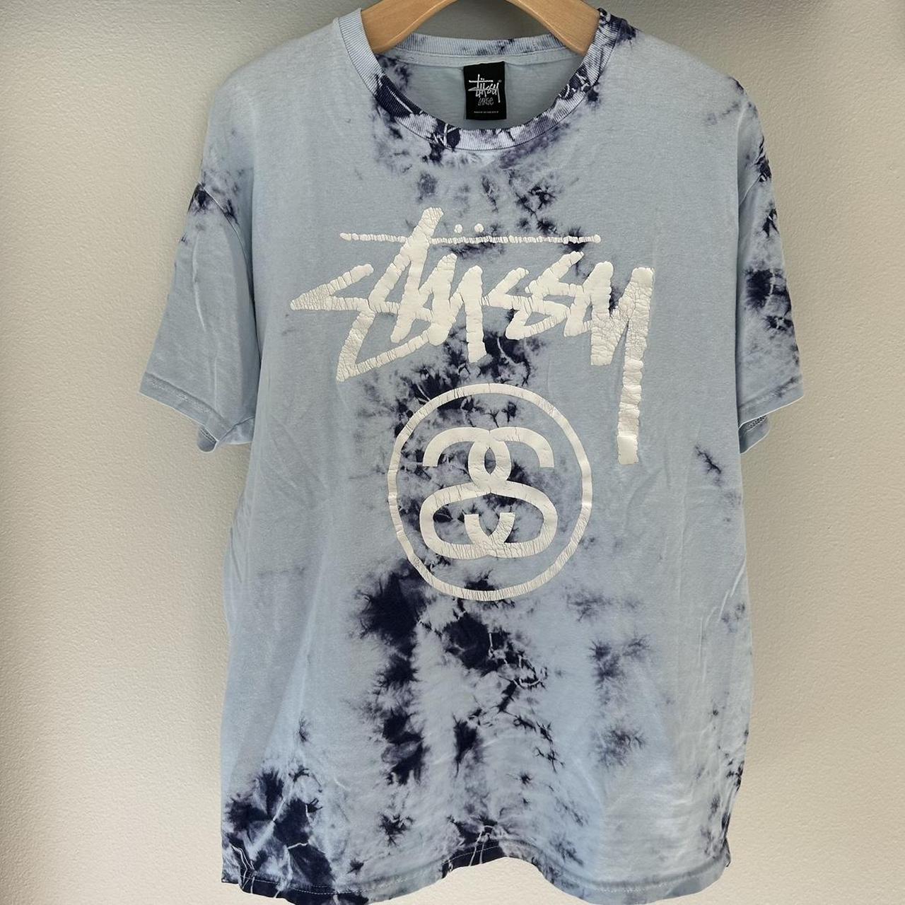 stüssy t shirt * tie dye blue stüssy t shirt *... - Depop