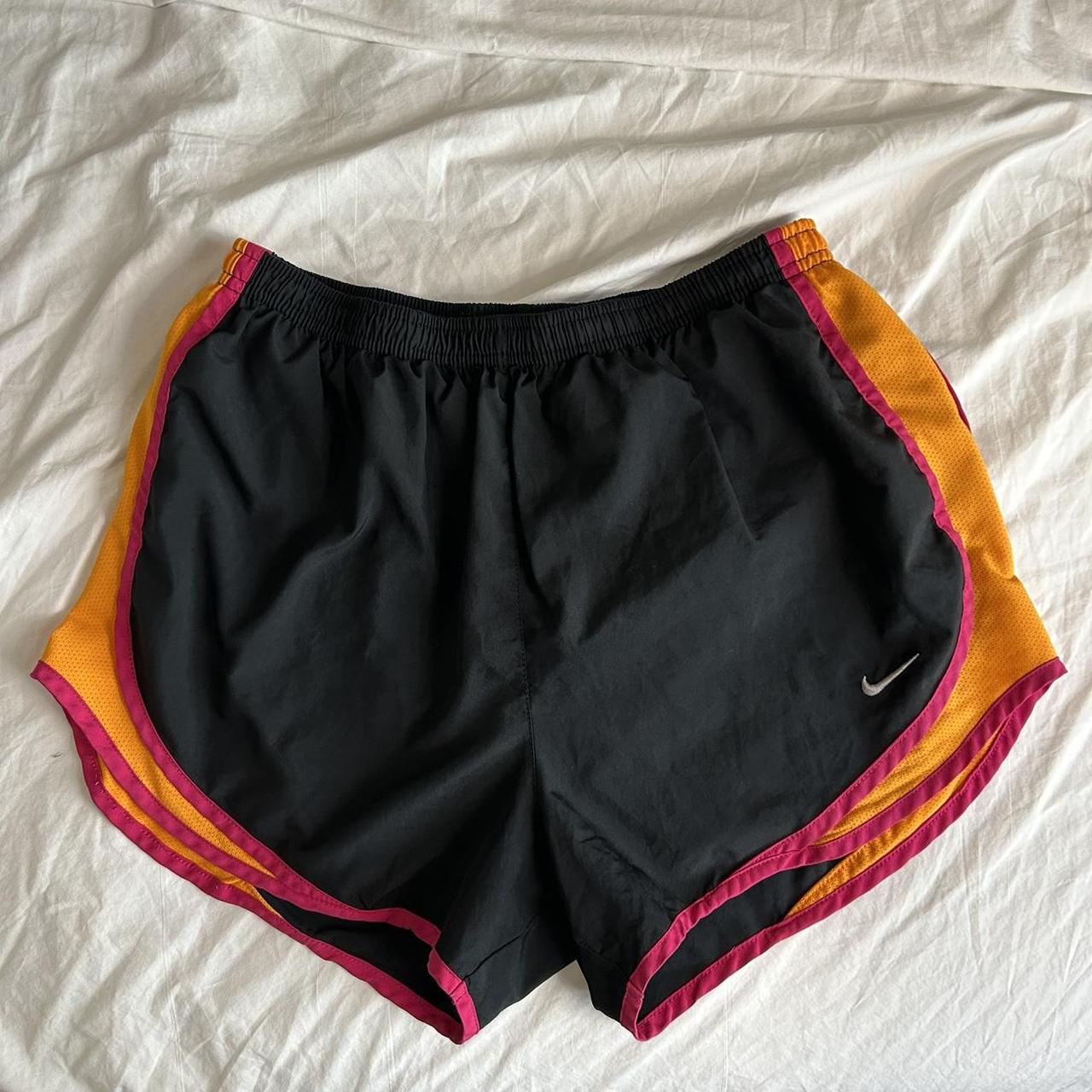 Black and on sale orange nike shorts